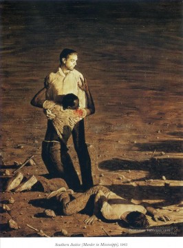 meurtre de la justice du sud à mississippi 1965 Norman Rockwell Peinture à l'huile